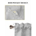 thumbnail image 6 of Grey Dandelion Bathroom Window Curtain, Spring Modern Minimalist Country Flower Light Filtering Coffee Kitchen Curtains, Bedroom Living Room Curtains 2 Panel 84"x54", 6 of 6