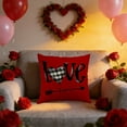 thumbnail image 4 of OAVQHLG3B Valentine‘s Day Throw Pillow Covers 18x18 Inch Red Pink Heart Pillow Cases Soft Heart Shape Embroidery Cushion Covers for Valentine‘s Day Couch Sofa Bedroom Living Room Home Decor, 4 of 6