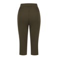 thumbnail image 4 of TQWQT Womens Capris for Summer Capri Pants Elastic Waist Knee Length Cropped Pants Dressy Casual Pedal Pushers with Pockets Green M, 4 of 8