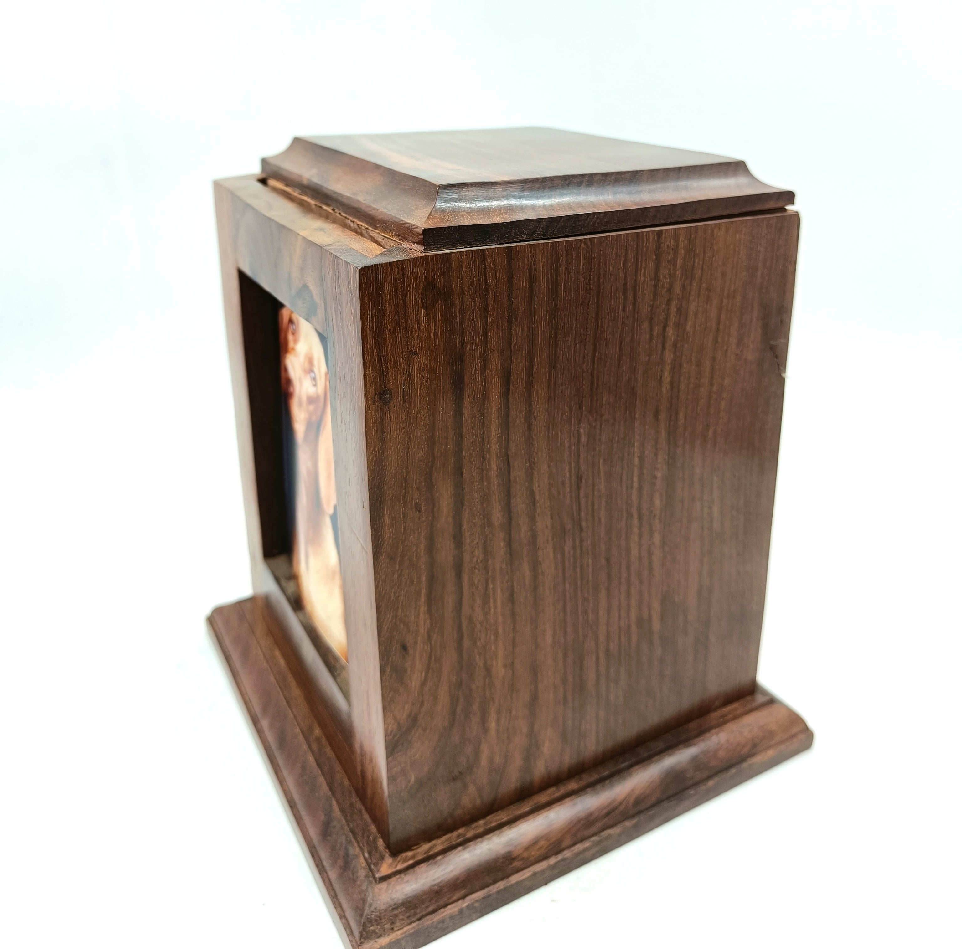 Photo Frame Cremation Urn Box: Wooden Memorial Keepsake for Pet or Loved One