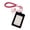 Black, variant on Waterproof PU Badge Card Case With Detachable Lanyard Keychain Hook Double Layer Photo Card Cover For Students