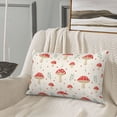thumbnail image 4 of Plush Throw Pillow Covers, Flat Mushrooms Pillow Cases with Invisible Zipper, Breathable Microfiber Pillow Cases Standard Size for Sleeping Bedroom Sofa Living Room 16x24, 4 of 5