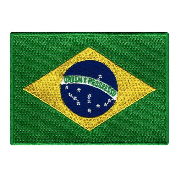 Brazil Flag Embroidered Iron-on Patch