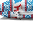 thumbnail image 4 of Christmas Pet Bed, Traditional Folkloric Knit Style Image Holiday Seasonal Design Celebration Theme, Resistant Pad for Dogs and Cats Cushion with Removable Cover, 24" x 39", Red Blue, by Ambesonne, 4 of 4
