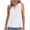 White, variant on Women's Fashion Round Neck Sleeveless Tank Top, Solid Color Casual Top for Summer and Layering,Light Green,M