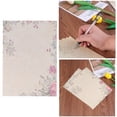 thumbnail image 3 of 50 hojas de papel estilo europeo, retro, para escribir, vintage, para cartas, papelería romántica (rosa verde), 3 of 6