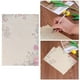 thumbnail image 3 of 50 hojas de papel estilo europeo, retro, para escribir, vintage, para cartas, papelería romántica (rosa verde), 3 of 6