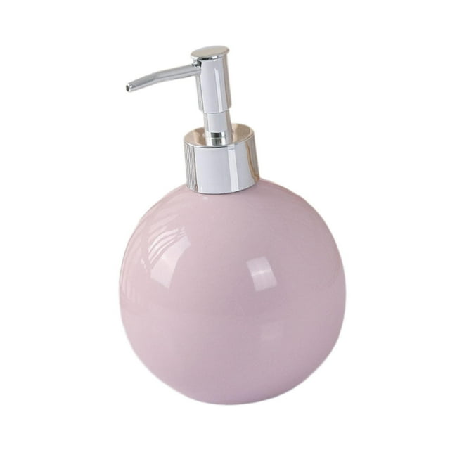 Dispensador de jabón de manos con bomba de 550 ml, recargable, para encimera de cocina y tocador. rosa