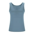 thumbnail image 7 of Busydd Plus Size Women's Tank Tops Fashion Oversized Solid Color Sleeveless Summer Tops Casual Breathable Round Neck Tank Top with Built in Bra for Women XL, 7 of 7