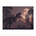 thumbnail image 4 of KLL Dinosaur Moonlit Forest Print Fleece Throw Blanket, Horizontal Fleece Bedding Cute Soft Blankets Comfy Fleece Flannel Plush Home Decor for Couch & Bed -80"x60", 4 of 9