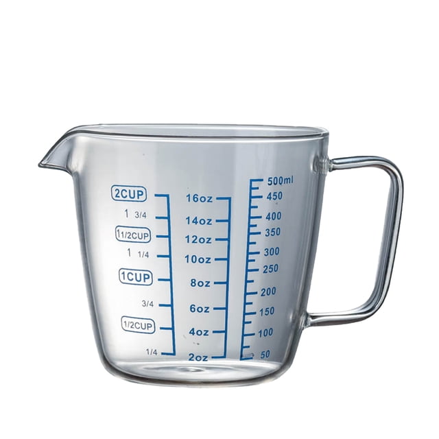 500ml Measuring Cup High Borosilicate Glass Heat Resistant Measuring Glass for Kitchen Restaurant