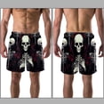 thumbnail image 3 of luoweisi Men's Beach Shorts Quick Dry Swim Trunks with Mesh Lining Skeleton XL, 3 of 5