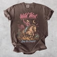 thumbnail image 3 of Comfort Colors Wild Retro West TShirt, Western Graphic Tee, Vintage Cowboy Aesthetic Tshirt, Country Concert Apparel, Cowgirl Gift T-Shirt, 3 of 4