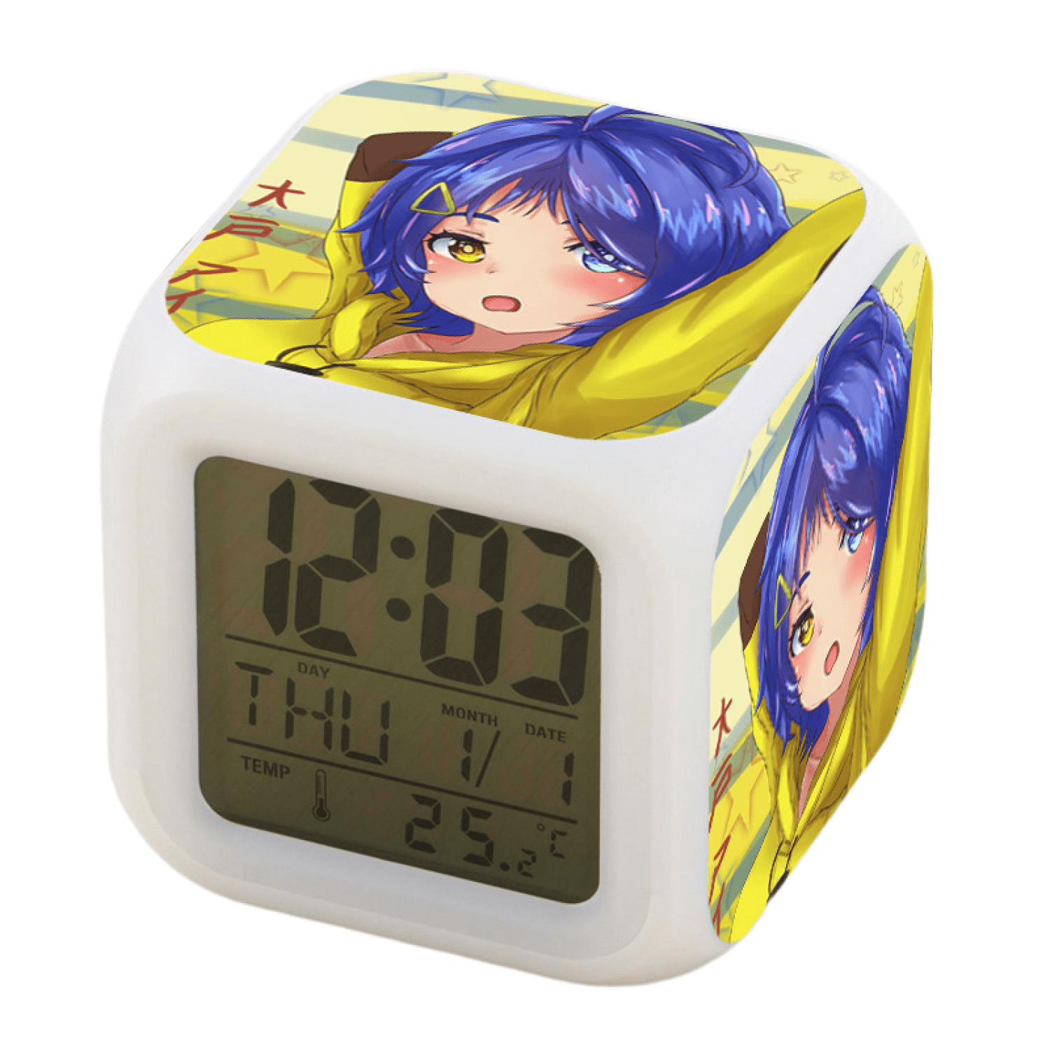 Alarm Clock For Kids, Digital Alarm Clock Cube Wake Up Clocks With 4