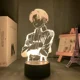 thumbnail image 3 of Lámpara LED de noche de Anime Attack on Titan, figura de Anime, lámpara 3D, decoración de dormitorio, regalo de cumpleaños para niños, lámpara de Anime EREN, luz cálida, 3 of 4