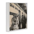 thumbnail image 3 of Stupell Industries Grand Central Cat Glamour Fashion Painting White Framed Art Print Wall Art, 12 x 12, 3 of 8
