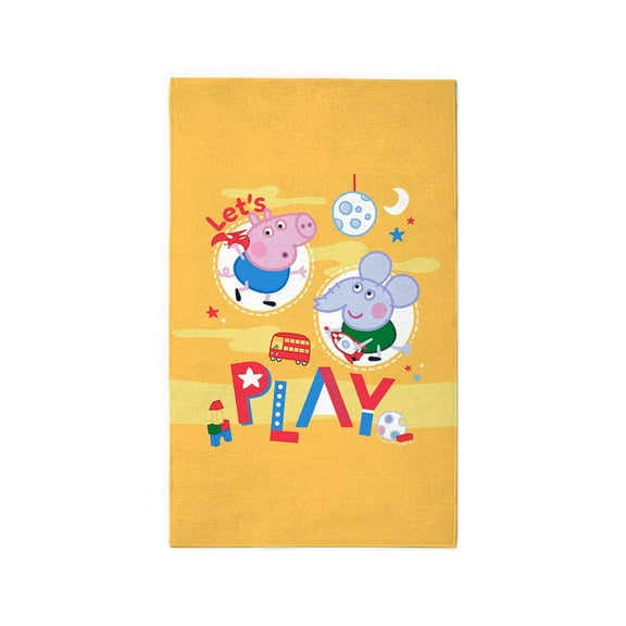 CafePress - Peppa Pig: Let's Play - 3'x5' Decorative Area Rug, Fabric Throw Rug