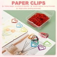 thumbnail image 3 of Uxcell 20 Pcs Heart Shape Paper Clip, Metal Cute Small Paper Clamp Clips for Office Supplies Craft Scrapbook Document Note Sorting, Plastic Coating, Black, 3 of 6