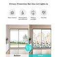 thumbnail image 4 of Window Privacy Film Botanical Floral Stained Glass Window Film Decorative Sun Block Window Cover Spring Summer Farmhouse Flowers Window Clings Static Adhesive Sticker for Bathroom 29.5"x78.7", 4 of 7