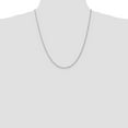 thumbnail image 2 of 14k White Gold 22 Inch 1.5mm Rope Chain Necklace Pendant Charm, 2 of 9
