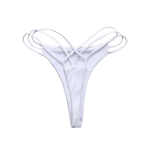 WIZUTIZ Women Sexy Bottoms Swimsuit Bikini Swimwear Cheeky Thong V Swim Trunks White up to 65% Off