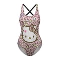 thumbnail image 5 of Hello Kitty Women's One Piece Swimsuit Athletic Training Swimwear Bathing Suit, 5 of 7
