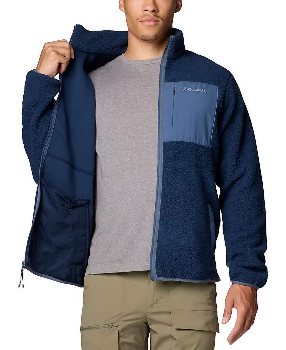 Columbia NAVY/DARK MOUNTAIN Mens Kenton Park Full-Zip Fleece 
