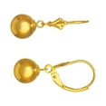thumbnail image 5 of JewelStop 14K Real Yellow Gold Ball 6mm Dangle Lever Back Earrings, 5 of 7