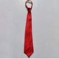 thumbnail image 2 of Men Solid Black Polyester Zip Up Necktie Smooth Zipper Tie, 2 of 4