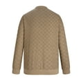 thumbnail image 4 of qelini Mens Shirts Long Sleeve T-shirts Back School Plus Size Crew Neck Checkerboard Sweater Casual Slim Fit Basic Pull-over Blouse Fashion Lightweight and Khaki M, 4 of 5