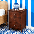 thumbnail image 5 of JERFIT Transitional Cherry Nightstand with 3 Drawers, Bedside Table with Wood Grain Finish for Bedroom, 5 of 6