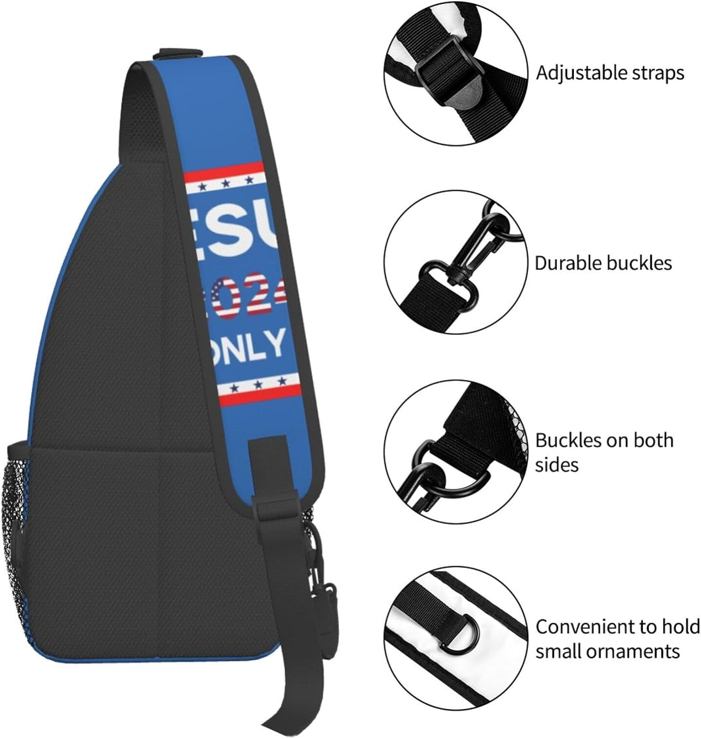 Jesus 2024 Our Only Hope Sling Bag Crossbody Hiking Travel Chest Bags Backpack Shoulder Daypack for Women Men