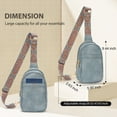 thumbnail image 6 of APHISON Small Sling Bag Fanny Packs Cell Phone Purse Vegan Leather Crossbody Bags for Women Chest Bag with Adjustable Strap - Blue, 6 of 6
