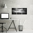 thumbnail image 3 of 3 Piece Storm Sea Canvas Print Black White Ocean Lightning Wall Art Nautical Pictures Painting Nature Artwork Home Office Bathroom Bedroom Decor Stretched Ready to Hang, 3 of 6
