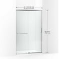 thumbnail image 2 of Kohler 707613-8L-MX 75.5 x 47.62 in. Elate Sliding Shower Door with 0.31 in. Thick Heavy Crystal Clear Glass - Matte Nickel, 2 of 7