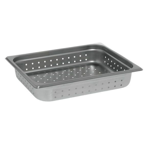 HUBERT® 1/2 Size Steam Table Pan Stainless Steel Perforated - 2 1/2"D