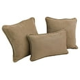 thumbnail image 2 of Blazing Needles 9817-CD-S3-MS-JV Double-Corded Solid Microsuede Throw Pillows with Inserts, Java - Set of 3, 2 of 2