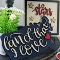 thumbnail image 6 of Clearance!4th of July Decorations - Tiered Tray Decor - 8 Patriotic Wooden Signs - Farmhouse Rustic Decor Items for Home Table Memorial Day Independence Labor Red White Blue, 6 of 6