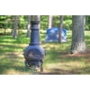 The Blue Rooster Co. Gatsby Style Cast Aluminum Wood Burning Chiminea in Charcoal.