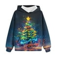 thumbnail image 5 of Lorytime Boys Girls Hoodies with Bows Christmas Tree Star Sweatshirt Long Sleeve Pullover with Pocket Drop Shoulder Tops, 5 of 6