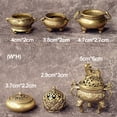 thumbnail image 2 of Craft Chinese Ancient Style Cense Stick Holder Home Decoration Incense Burner Hollow Lotus Mini Qilin Head Retro Brass Censer TYPE 5, 2 of 8