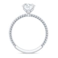 thumbnail image 2 of Rosec Jewels Moissanite Oval Engagement Ring 2 Carat - 7X9 mm Moissanite Solitaire Ring - D-VS1 Quality Certified, 18K White Gold, US 12.50, 2 of 8