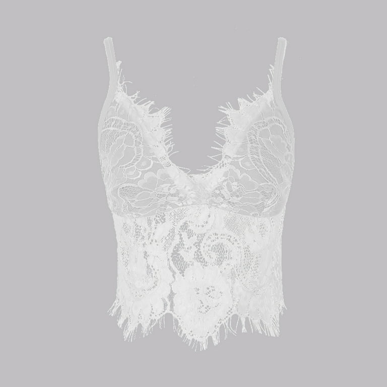 Mrat Lingerie Tops Women Embroidered Lingerie Lace Ladies Lace Cage Bra  Elastic Cage Bra Strappy Hollow Out Bra Bustier Female Lingerie Bodysuit  Mesh