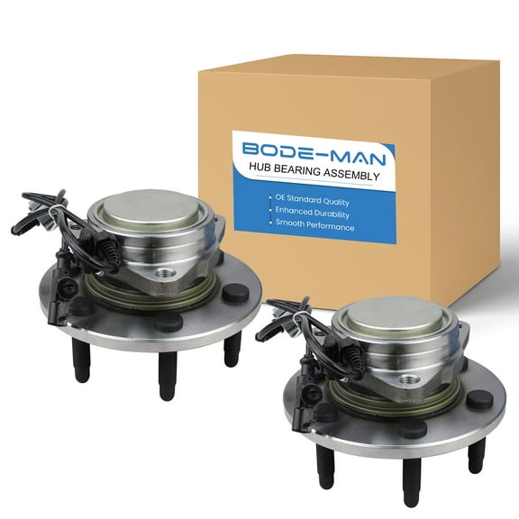 Bodeman Pair (2) Front Wheel Hub and Bearing Assemblies for 2007-2013 Chevy GMC Silverado 1500, Sierra 1500, Tahoe, Yukon, Cadillac Escalade - 2WD Only