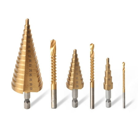 

Pack of 6 Step Drill Bit Non\-slip Saw Hole Openers Bag-packed