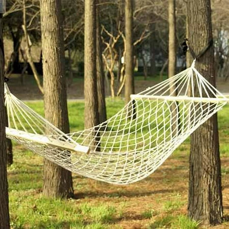 Double Hammock Bed Ktaxon Double 2 Person Outdoor Swing Hanging Camping Cotton Bed Patio Spreader Hammock ()
