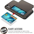 thumbnail image 2 of iPhone X Case, iPhone 10 Case,Hybrid iPhone X Wallet Case Card Holder Shell Heavy Duty Protection Shockproof Anti Scratch Soft Rubber Bumper Cover Case for iPhone X 5.8 inch Gun Color, 2 of 14