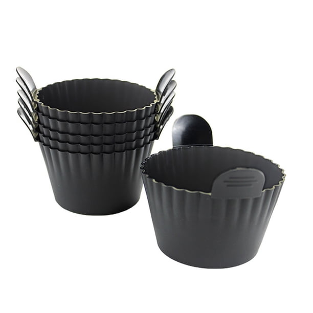 Molde de silicona antiadherente para muffins, moldes reutilizables para freidoras de aire.