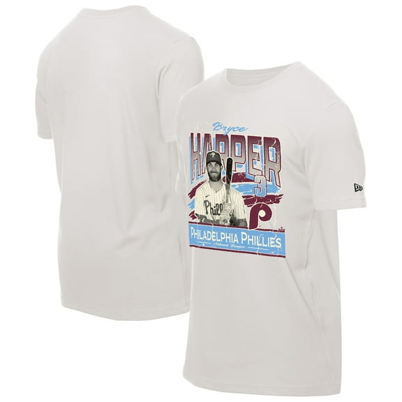 Men's New Era Bryce Harper Cream Philadelphia Phillies Batter Up T-Shirt