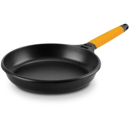 Gold Anodized Aluminum Cast - Fundix Black Cast Aluminum 7 Inch Fry Pan with Orange Removable Handle
